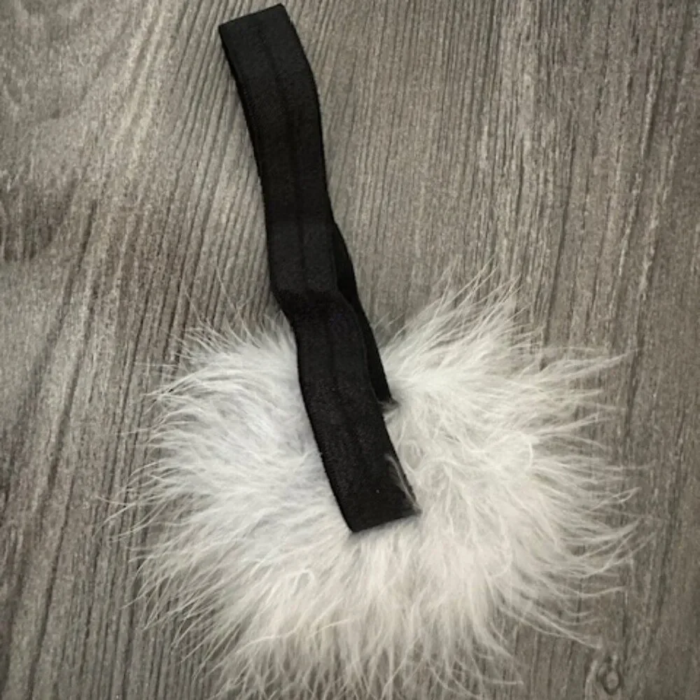 Silver Dragon Fly Feather Headband  7907  handmade NWT Boutique